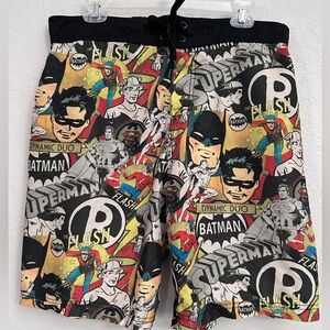 Batman Board Shorts All Over Print DC Comics Mens Large